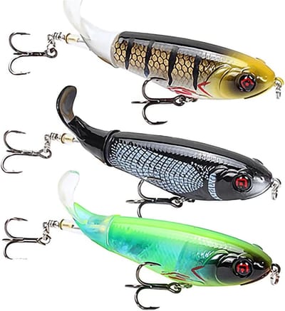 Vissen Lokken Set - Kunst Aas - Vissen Op Water - Zachte Roterende Staart - 10.5 cm Lengte - Meerkleurig