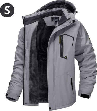 Livano Winterjas Voor Heren - Parka - Winter - Jas - Volwassen - Lichtgrijs - Maat S
