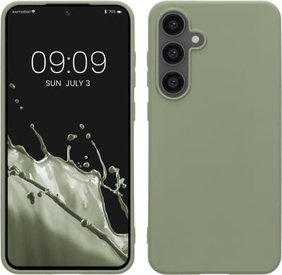 kwmobile telefoonhoesje geschikt voor Samsung Galaxy S24 FE - Hoesje voor smartphone - Back cover in grijsgroen