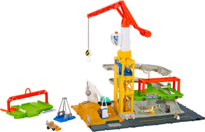 Matchbox - Action Drivers - Bouwplaats Speelset met licht en geluid - 1 bouwplaatsvoertuig