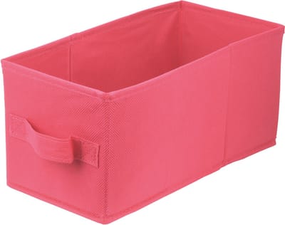 LAVITA® Opbergmand Textiel - 15x31x15 Donkerroze - 1 stuk - Opbergbox Kast Organizer Opbergdoos - Kastlade Verdeler Voor Kleding Ondergoed Badkamer Kledingkast - Vouwdoos Stoffen Doos Opbergdozen