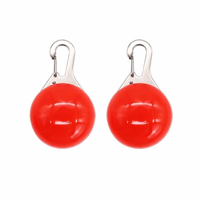 TLVX 2X LED Lamp Rood voor Honden Halsband / Hond Zichtbaar / Halsbandverlichting / Waterdicht / 3 standen / Hardloop lampje / Rits lampje / Sport / Katten halsband / Dierenlamp / Haakje / Veiligheidslampje halsband / Incl batterij / Trainingslampje