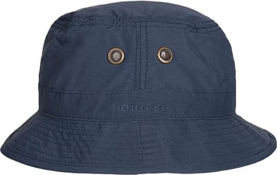 Hatland - Waterbestendige UV Bucket hoed voor heren - Kasai - Leisteenblauw - maat M (57CM)