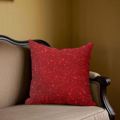 Rood Glanzend Diamant Vierkant Jacquard Kussenhoes voor Bank Kantoor Taille Kussenhoes Huis Decoratieve Kussensloop 45x45cm