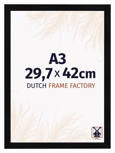 Fotolijst A3 29,7x42 cm - MDF - Zwart Hoogglans - Praag