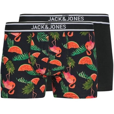 Jack & Jones Boxershorts JACWATERMELON 2-pack Zwart-L
