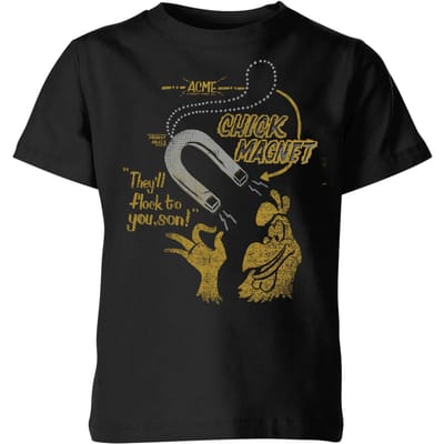 Looney Tunes ACME Chick Magnet Kids' T-Shirt - Black - 98/104 (3-4 jaar)