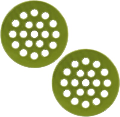 Esschert Design Bloemenschikker voor in vaas - 2x - bloemverdeler - boeketring - Dia 10 cm - groen - vaas raster - dolomiet