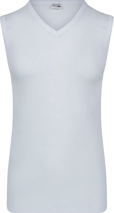 Beeren Heren mouwloos Shirt - V-hals - Wit - maat M