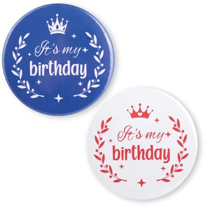 Allecto - Verjaardagsbutton - It's My Birthday Badge - Feestelijk en leuk - Voor kinderen en volwassenen - Verjaardagsparty - Cadeau voor verjaar