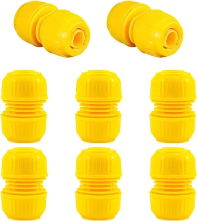 Water Slangconnectoren voor Tuin en Thuis, 25 mm x 25 mm, Set van 8, Ideaal voor Slangverbindingen en Tuinirrigatie