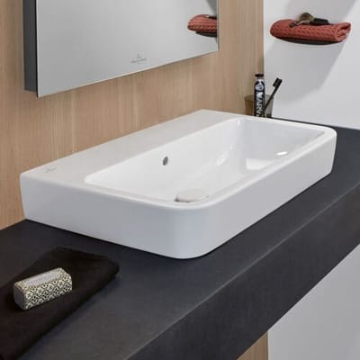 Villeroy & Boch O.novo countertop washbasin 65 x 46 cm with overflow, without tap hole 4A41KJ01