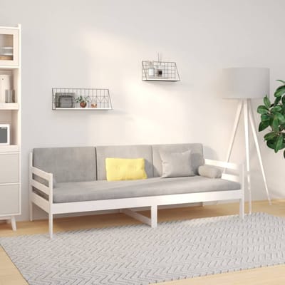 vidaXL - Slaapbank - zonder - matras - 80x200 - cm - massief - grenenhout - wit