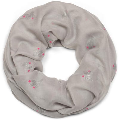 styleBREAKER Loop sjaal met glinsterende metallic cactus All Over Print patroon, koker sjaal, sjaal, vrouwen 01016166