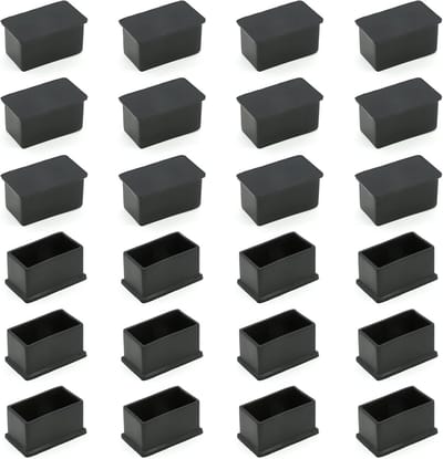 Antislip PVC Stoelpootdoppen 50 mm x 25 mm - 24 Stuks Vloerbeschermers voor Meubels