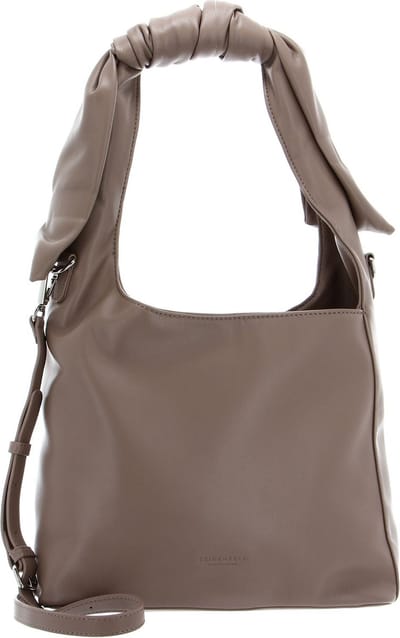 SEIDENFELT MANUFAKTUR Schoudertas SFM211 Hobo Warm Grey Bruine