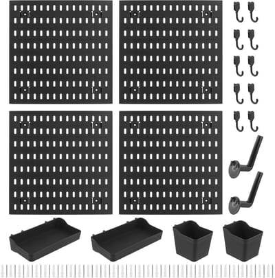 Dailygoods- Pegboard Set 4 Stuks 30x30cm - Gereedschapswand