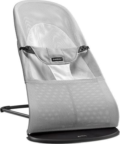 BabyBjörn Wipstoel Balance Soft - Mesh - Zilver-Wit - Ergonomisch - Verstelbaar - Inklapbaar
