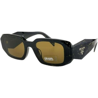 Prada Comfortabele Trendy Vierkante Zonnebril Unisex Zonnebril 0PR17WSF-19D01T51 51 black