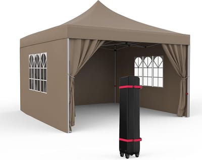 Professionele Pop-up Partytent 3x3m - Met 4 Zijwanden - Waterdicht & UV50+ - Snel Opzetbaar (1 Minuut) - Inclusief Draagtas op Wielen