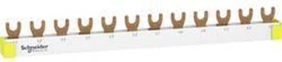 Schneider Electric R9XFH312 Faserail vork, 3p, 12 TE, 63 A Phase busbar Grijs-wit (RAL 7035) 63 A 500 V Geleidertype =