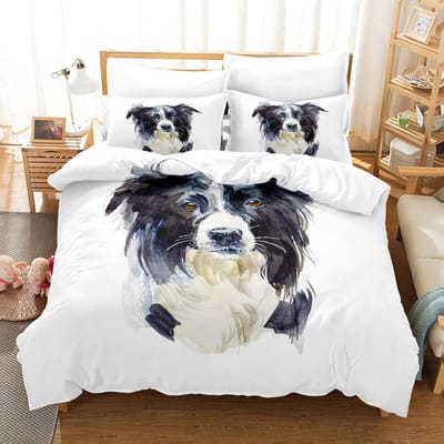 Schattig Hondenslaapset Enkel Twin Volledig Queen King Size Huisdier Hond Beddengoed Set Volwassene Kind Slaapkamer Dekbedovertrek Sets 3D Print 035 EU single(135x200cm)