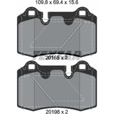 Remblokset TEXTAR 2016501, achter