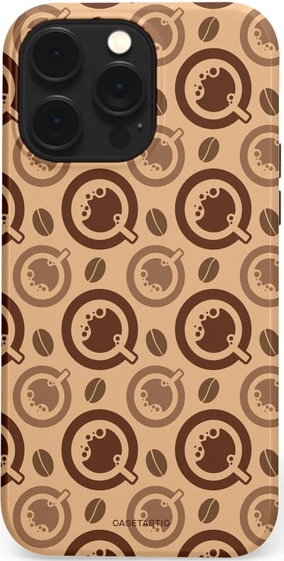 Casetastic Hoesje Geschikt voor Apple iPhone 14 Pro Max Magsafe - Stijlvolle Beschermende Duo-layer Case - Cappuccino Ontwerp