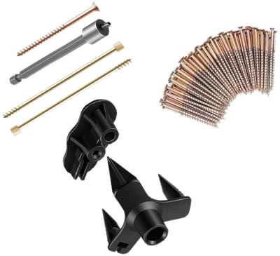 Dailygoods- Vloerreparatieset Efficiënt - 50 Schroeven - Eenvoudig te gebruiken - Voorkomt piepen - Geschikt voor tapijten/houten vloeren - Nauwkeurige dieptebesturing - Vloerreparatie