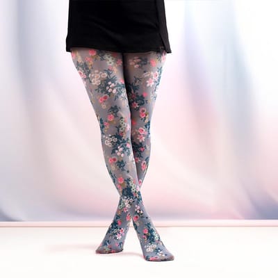 Collants Rétro Imprimés Pour Femmes 17 Styles Bas Collants Féminins Printemps Nouveau Étoile Treillis Longues Chaussettes Collants Colorés One Size gray