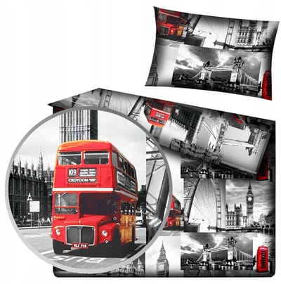 Dekbedovertrek Londen Stad 140x200 cm Katoen