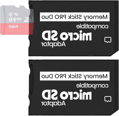 Geheugenkaart Adapter - Micro SD naar MS Pro Duo - Opslag Uitbreiden - Plug en Play - 2 Stuks - Zwart