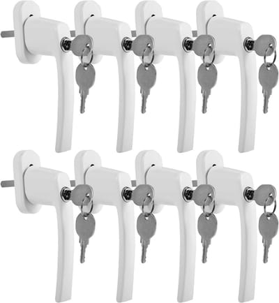 Afsluitbare Aluminium Raamgrepen met Sleutel - 35 cm - Kinderbeveiliging