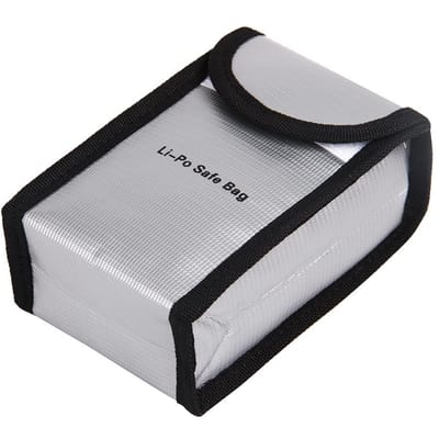 Sac de sécurité ignifuge antidéflagrant pour batterie Lipo Sac portable résistant à la chaleur pour batterie DJI Phantom 3 Charge et gray