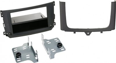 2-DIN Paneel geschikt voor met opbergvak Smart Fortwo OEM navigatie - Kleur: Zwart