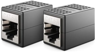 RJ45 Koppeling 10 Gbit/s - Netwerkkabel Verlenger voor Cat5, Cat6, Cat7 en Cat8 - Ethernet Adapter - Zwart