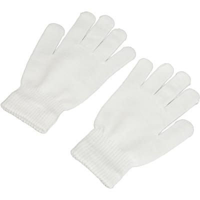 Gants Luminescents Noirs Gants Tricotés Fluorescents Décoration de Main Lumineuse pour Fête de Festival Halloween
