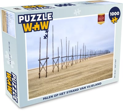 Puzzel Palen op het strand van Vlieland - Legpuzzel - Puzzel 1000 stukjes volwassenen