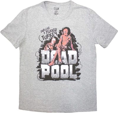 Marvel Deadpool - Plucked Turkey Heren T-shirt - S - Grijs