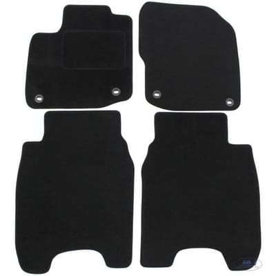 Tapis De Sol Noir Velours - J&J AUTOMOTIVE - Honda Civic 2012-2016 - Sur Mesure - Antidérapant - Imperméable noir