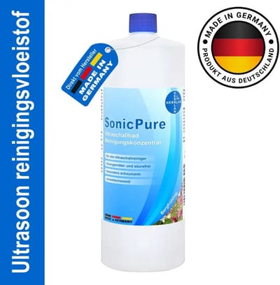 K&R Ventures® SonicPure Ultrasoon Reiniger – Vloeibaar Concentraat 1000ml – Voor Brillenreinigers, Sieraden & Ultrasoon Apparaten – Berglente Geur