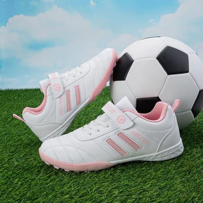 Voetbalschoenen voor Kinderen Comfortabele Jongens Meisjes Sport Trainings Sneakers Voetbal Binnen Buiten Gras Jeugd Student Voetbalschoenen 38 white