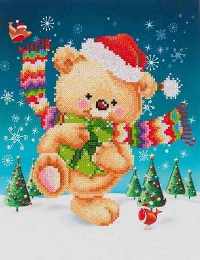 DIAMOND DOTZ DD5.013, Originele 5D Diamond Painting Set Snow Dance, Knutselpakket met 4199 Ronde Steentjes, Dotz voor Volwassenen, Hobbypakket ca. 35 x 27 cm voor Kinderen Vanaf 8 Jaar