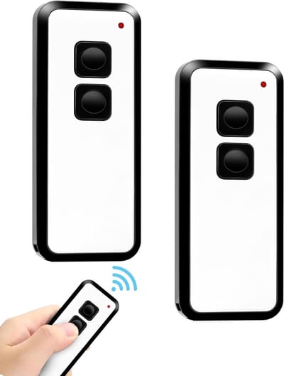 SnelShoppen - 433.92 MHz Handheld Transmitter, Universele Garage Deuropener, 2 Kanalen, Lange Bereik, Compatibel met Diverse Modellen