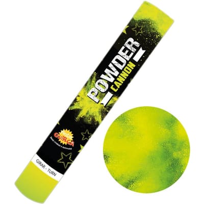 Lanceur de Confettis Poudre Holi Jaune 30cm