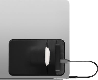 kwmobile elastische harde schijf hoes geschikt voor SanDisk Portable SSD, Samsung T7, Crucial X8, HDD - 13 x 8,3 cm - Met 2 opbergvakken - Externe SSD houder in mat zwart