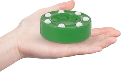Rollerbal Hockeypuck - Straathockey Puck - Rolhockey Spelen - Hoogwaardig PP Materiaal - 7.5x7.5x3 cm - Groen