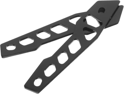 Motorfiets Windscherm Beugel - Montagekit Aluminium - Comfortabel Toeren - Schokabsorberend Ontwerp - 15.3 x 3.1 cm - Zwart