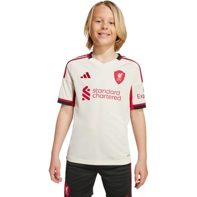 Adidas Liverpool Fc 25/26 Away Jersey Truien/Replica's Kinder - Wit - Maat 159 - 164 CM - Mesh/Synthetisch