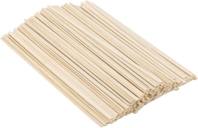 200 Stuks 40 cm Bamboestokken voor Creatief Knutselen en Modelbouw - Houten Planken voor DIY Projecten